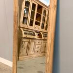 spiegel met teaklijst