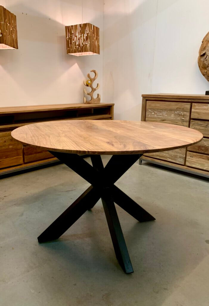 acacia rond 120 teak