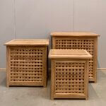 wasmanden van teakhout