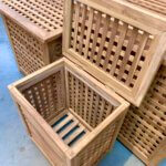 wasmanden van teakhout