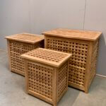 wasmanden van teakhout