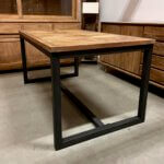 mozaiek en staal teakhout