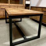 mozaiek en staal teakhout