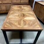 mozaiek en staal teakhout