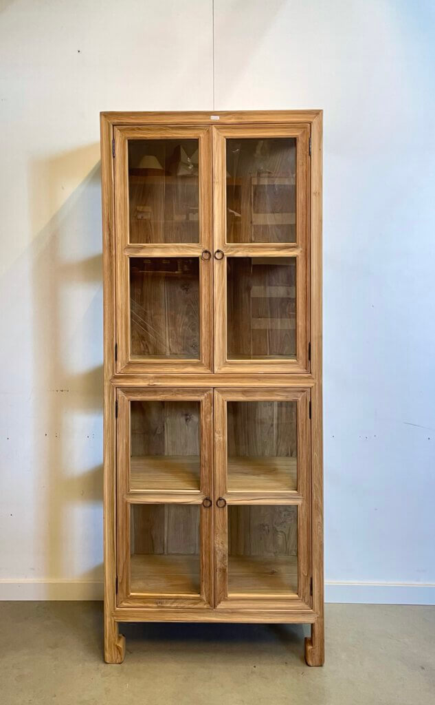 Vitrine kast van teakhout