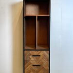 Boekenkast visgraat en staal