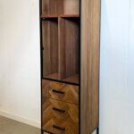 Boekenkast visgraat en staal