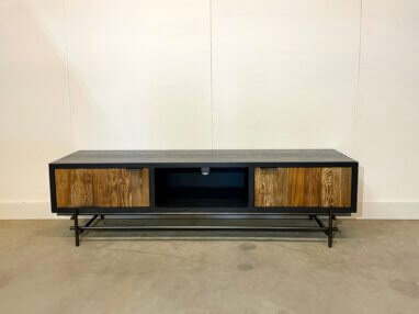 TV meubel teakhout in zwart