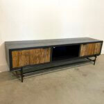 TV meubel teakhout in zwart