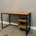 Industrieel bureau teakhout