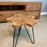 Salontafel met boomstam doorsnede