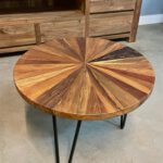 Roots ronde salontafel teak