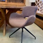 Gestoffeerde stoel met teddy stof