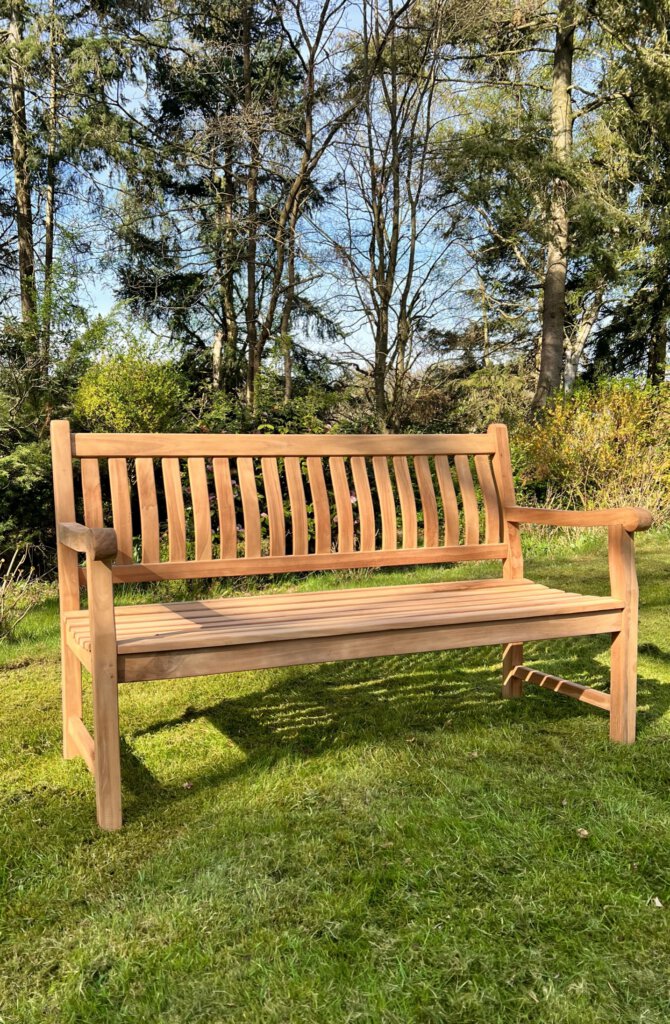 Tuinbank massief teakhout 180 cm breed