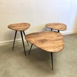 Retro salontafel set gemaakt van mango hour