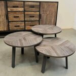 3 delige salonset mozaiek greywash close-up