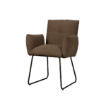 Dante armchair - fabric Teddy Dark brown