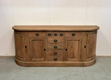 dressoir teakhout met afgeronde hoeken