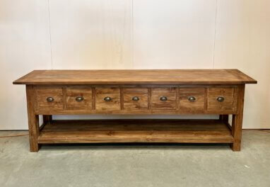 Sidetable 250 cm breed massief teakhout