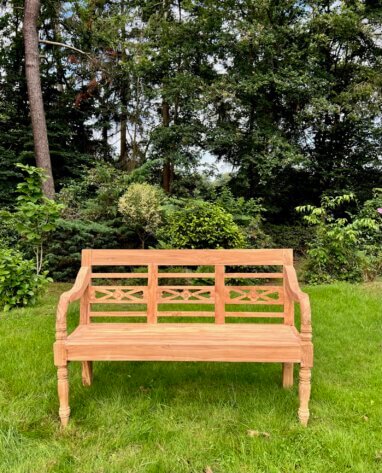 stationsbank 130cm teakhout