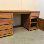 Bureau oud teakhout 160 cm breed
