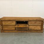 Teakhouten tv-meubel met klep