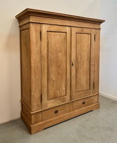 Demontabele teakkast met gesloten deuren