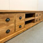 Close up teakhouten laden