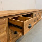 Landelijk tv-meubel teakhout