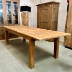 Uitgeschoven teaktafel indoteak