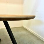 massief houten tafel ovaal teakhout