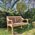 Stationsbank 120 cm breed massief teakhout