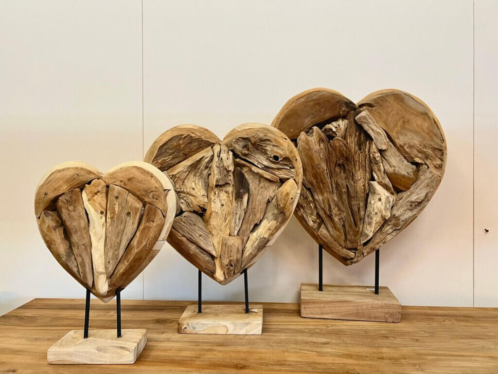 teakhouten harten
