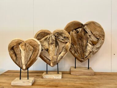 teakhouten harten