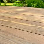 Close-up ovale tuintafel