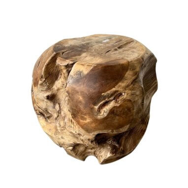 bijzet/plantentafel teakhout rond