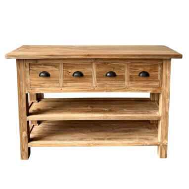 wandtafel 120 cm breed met 2 onder planken