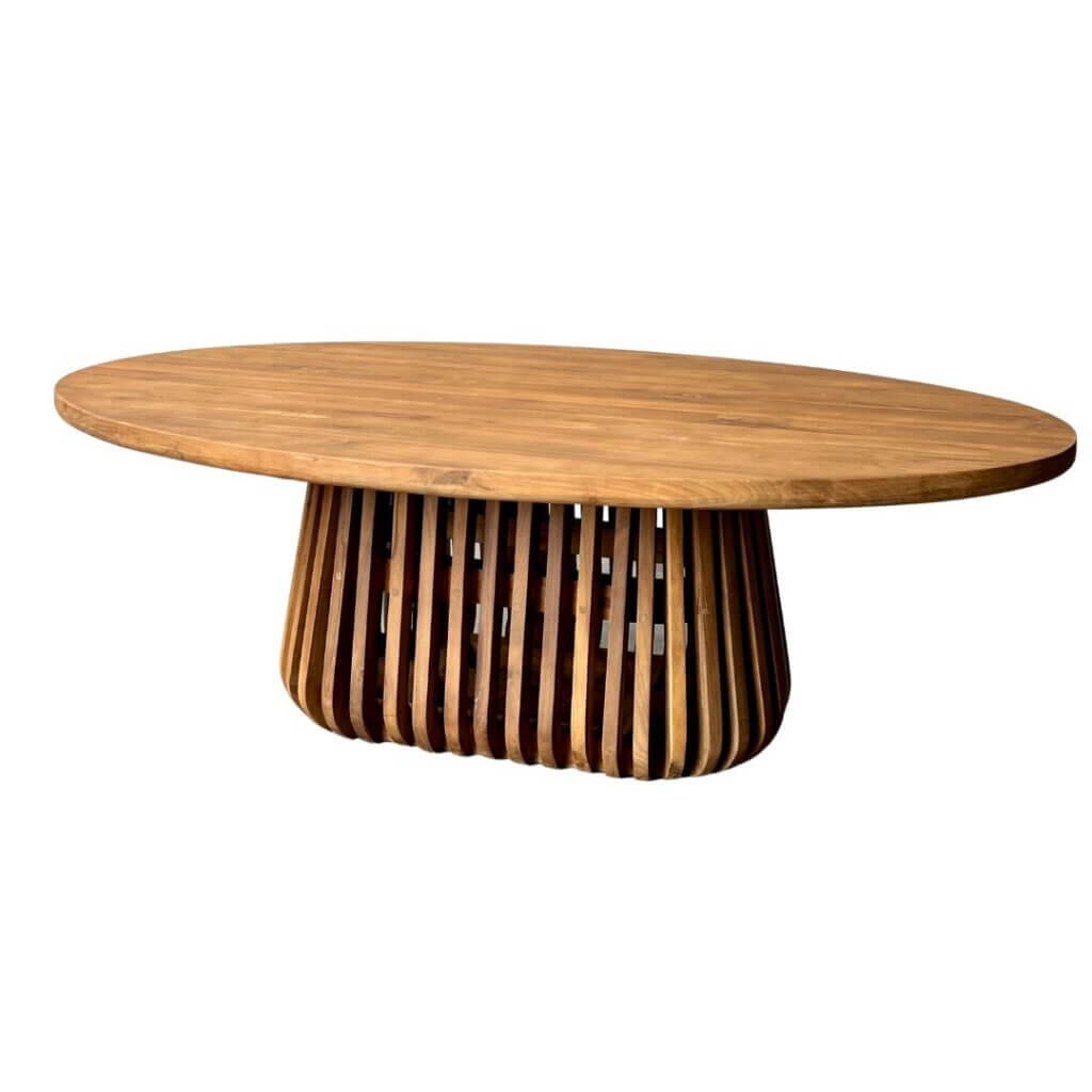 Ovale salontafel teakhout indoteak