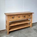 klassieke sidetable 140 cm breed met 2 onder planken