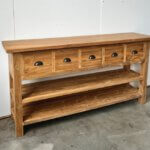 teakhouten sidetable 160 cm breed