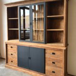 industriële teakhouten kast 200 cm breed indoteak