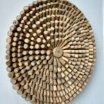 Muur decoratie teakhout