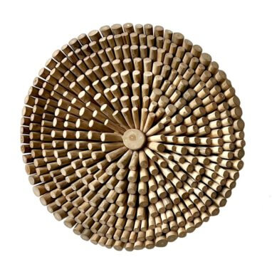 Wandpaneel rond teakhout