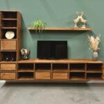 indoteak wandkast hangend