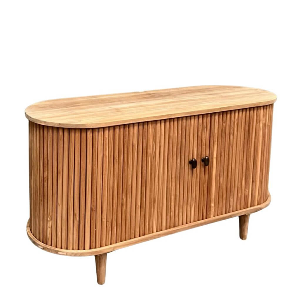 Retro tv meubel met schuifdeuren