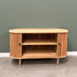 Teakhouten tv dressoir retro stijl