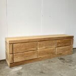 Modern teakhouten tv-meubel 220 cm breed