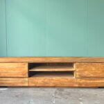 houten tv meubel zwevende look met laden