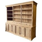 grote boekenkast van teakhout 300 cm breed