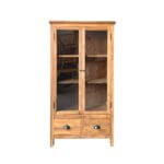 kleine buffetkast gemaakt van hout met twee deuren en twee laden